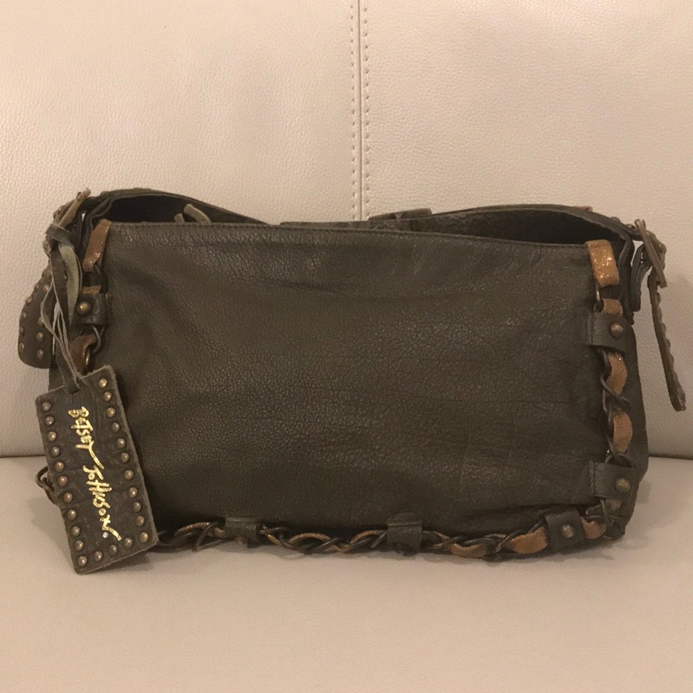Vintage Embellished Betsy Johnson Leather Handbag